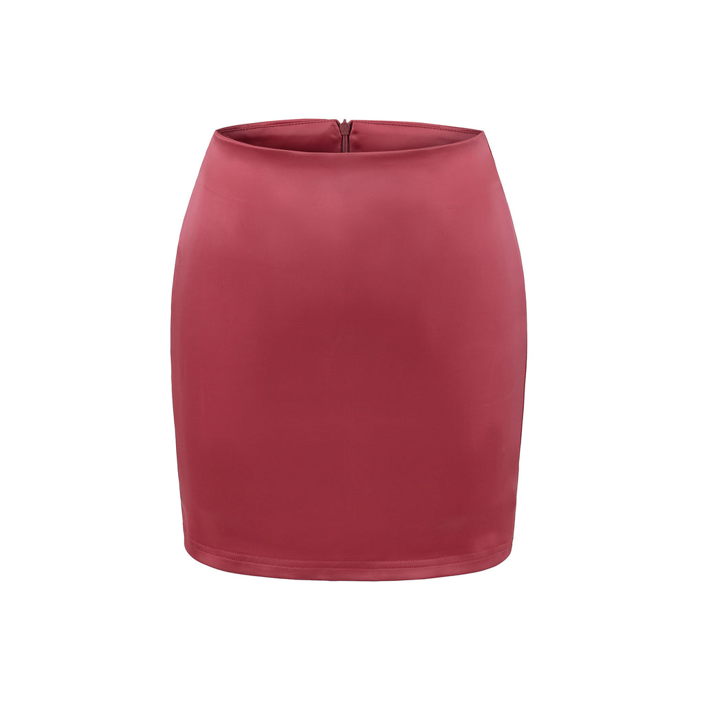 Sexy A-line Satin Mini Skirt Women Summer High Waist Bodycon Shorts Casual Slim Fit Skirt