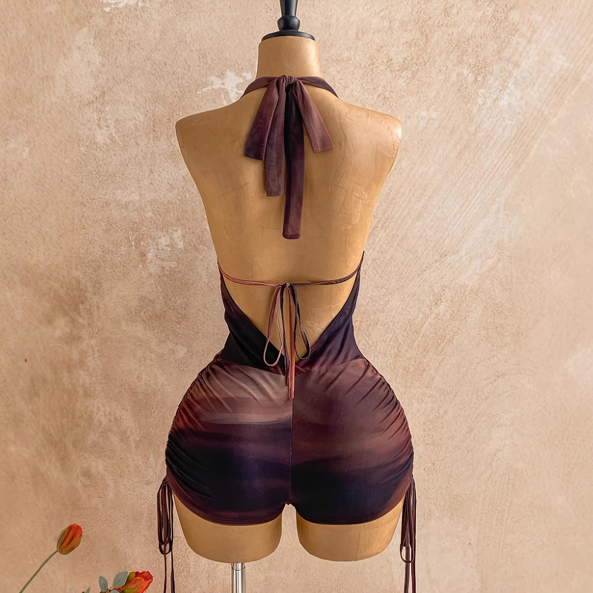 Color-blocked Tie-up Jumpsuit for Women