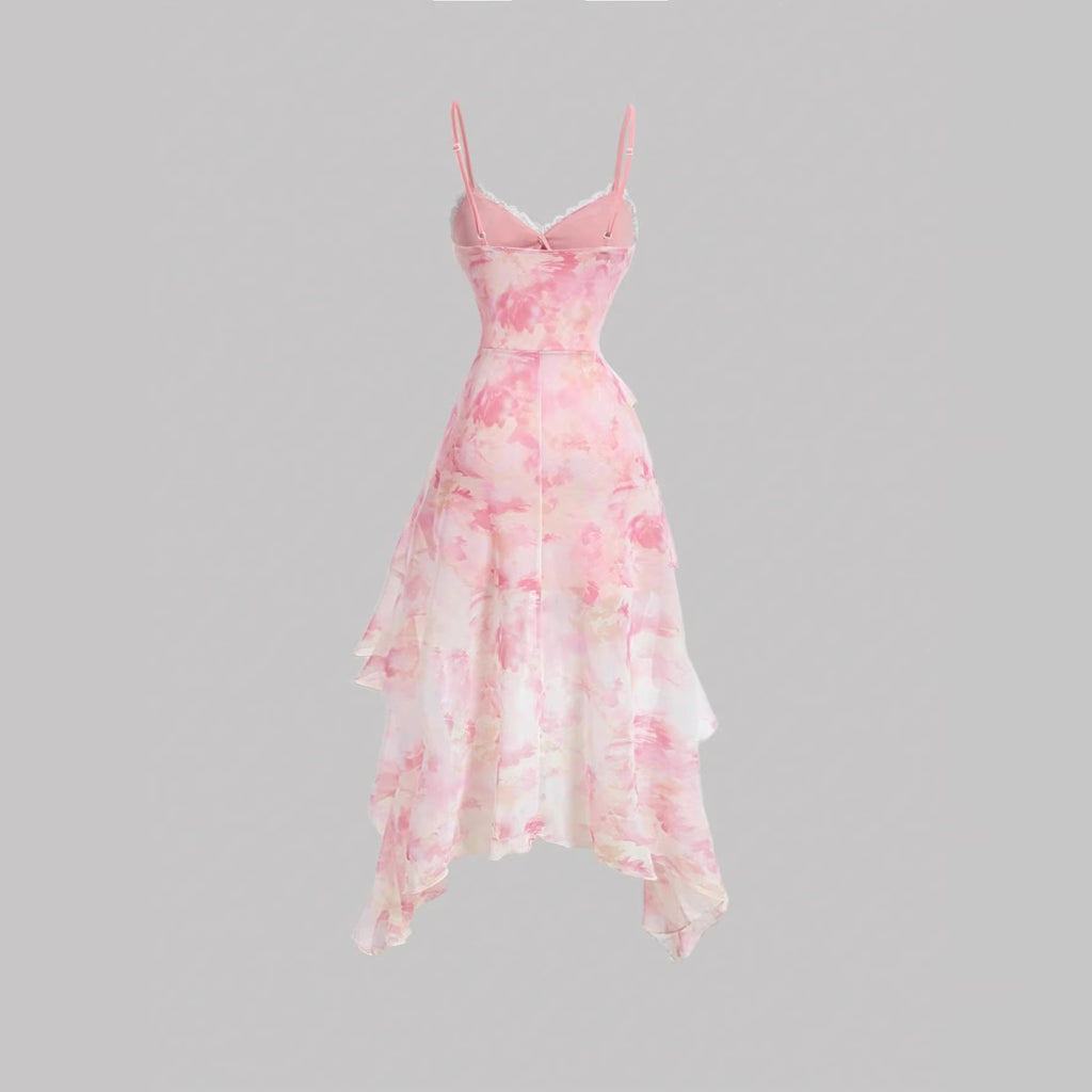 Mesh sleeveless camisole skirt