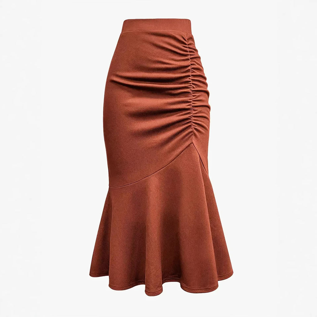 Tight fitting hip hugging skirt