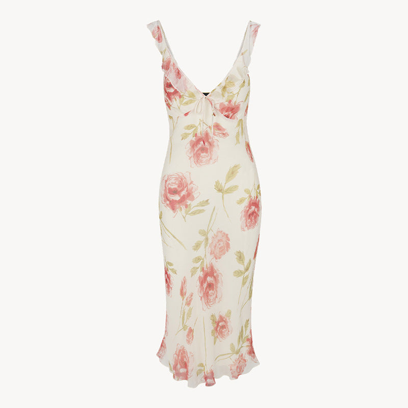 V-neck floral dress