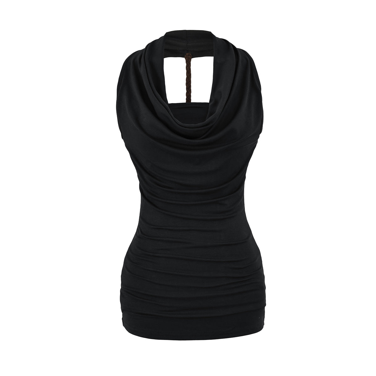 Elegant Tencel Off-Shoulder Halter Top for Women,Sleeveless Outerwear