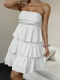 Multi layer strapless dress