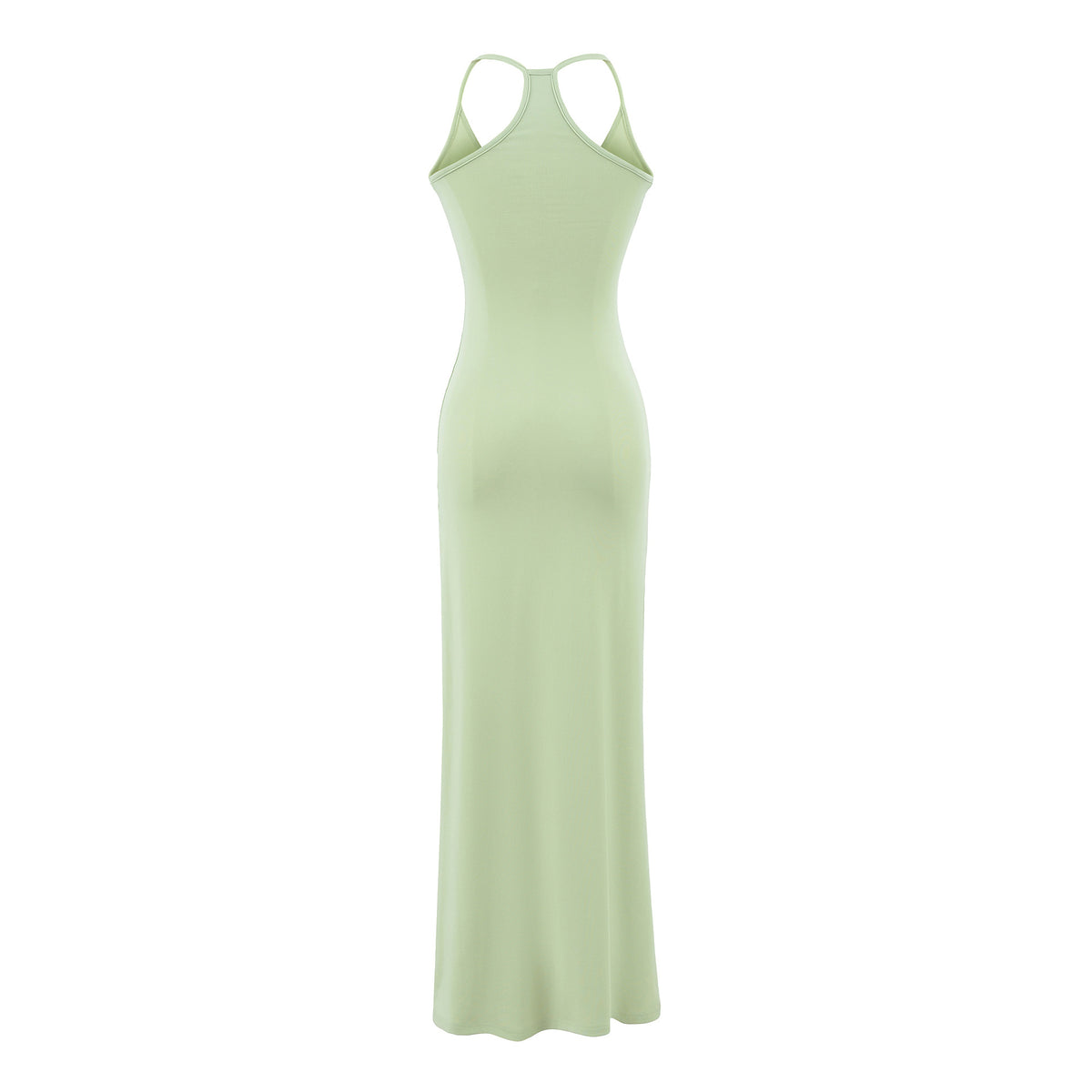 Fitted Bodycon Skirt for Women Summer Sexy U-Neck Backless Flowy Dress Long Dress