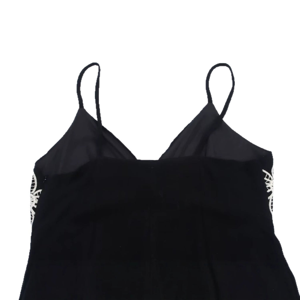 Embroidery V-Neck Sexy Backless Strap Long Dress for Women  Dress Elegant Design A-Line Dress