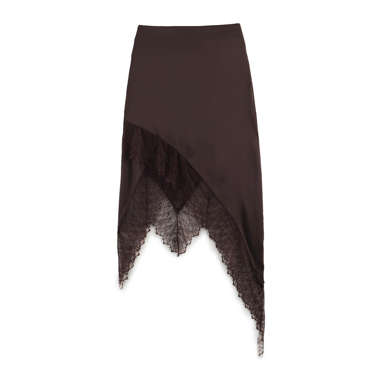 Lace patchwork irregular skirt