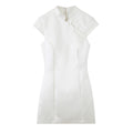 Elegant silk rope knot dress