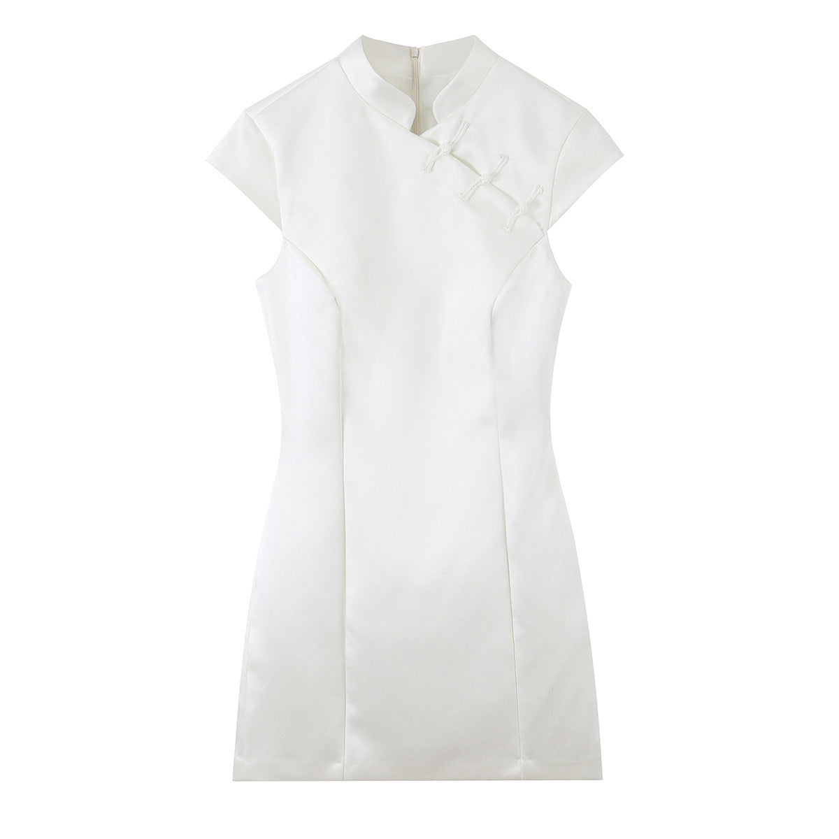Elegant silk rope knot dress