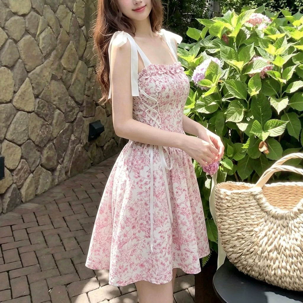 Floral tie dress