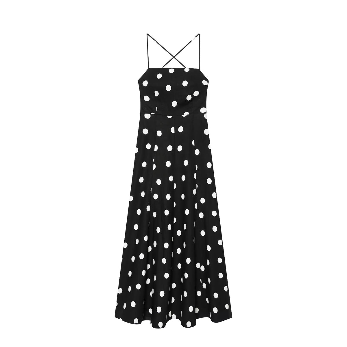 Classic polka dot neck dress for summer