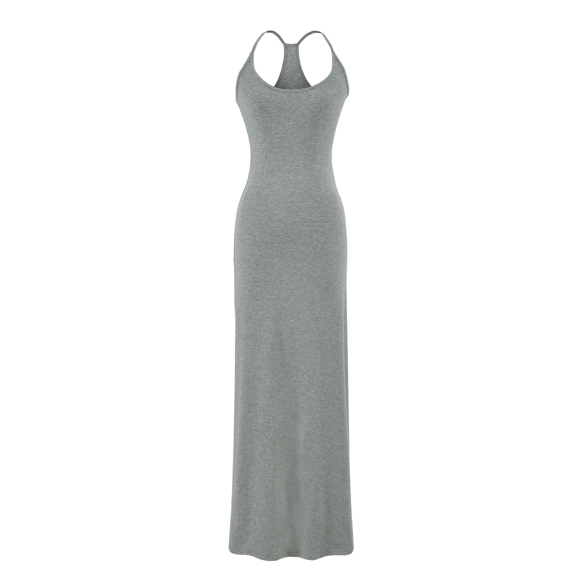 Fitted Bodycon Skirt for Women Summer Sexy U-Neck Backless Flowy Dress Long Dress