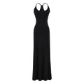 Fitted Bodycon Skirt for Women Summer Sexy U-Neck Backless Flowy Dress Long Dress