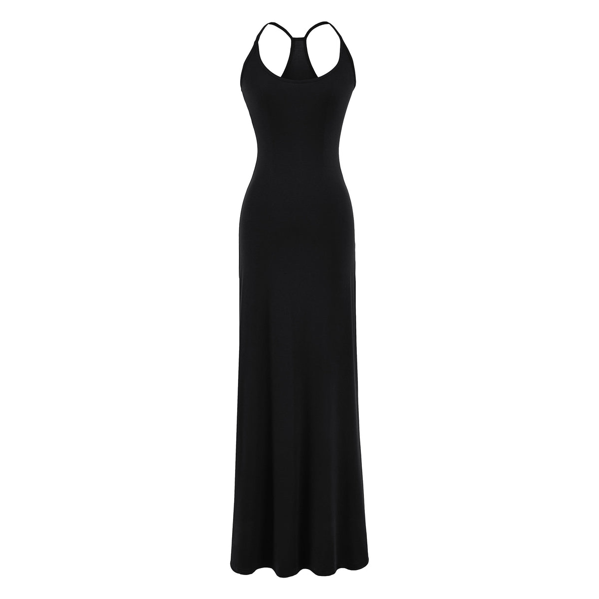 Fitted Bodycon Skirt for Women Summer Sexy U-Neck Backless Flowy Dress Long Dress