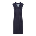 V-neck sleeveless patchwork midi dress