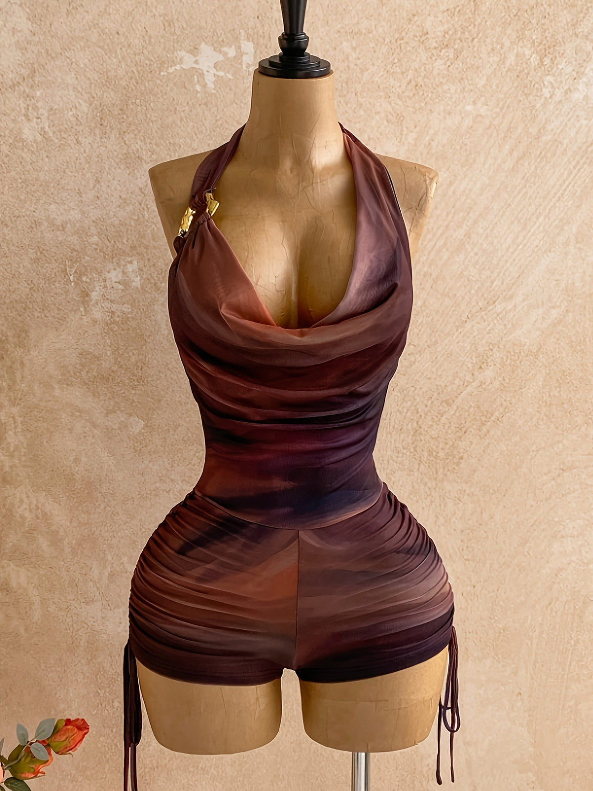 Color-blocked Tie-up Jumpsuit for Women