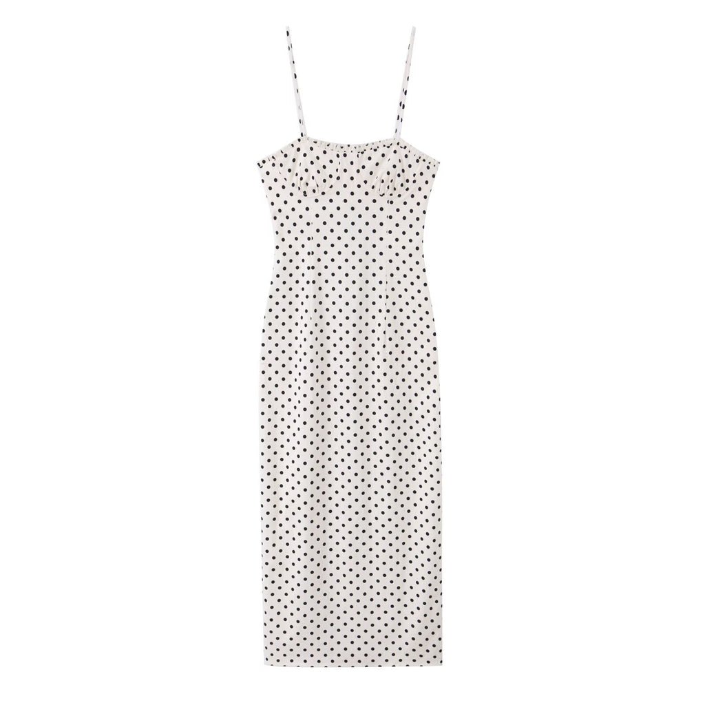 Tight corset style polka dot dress