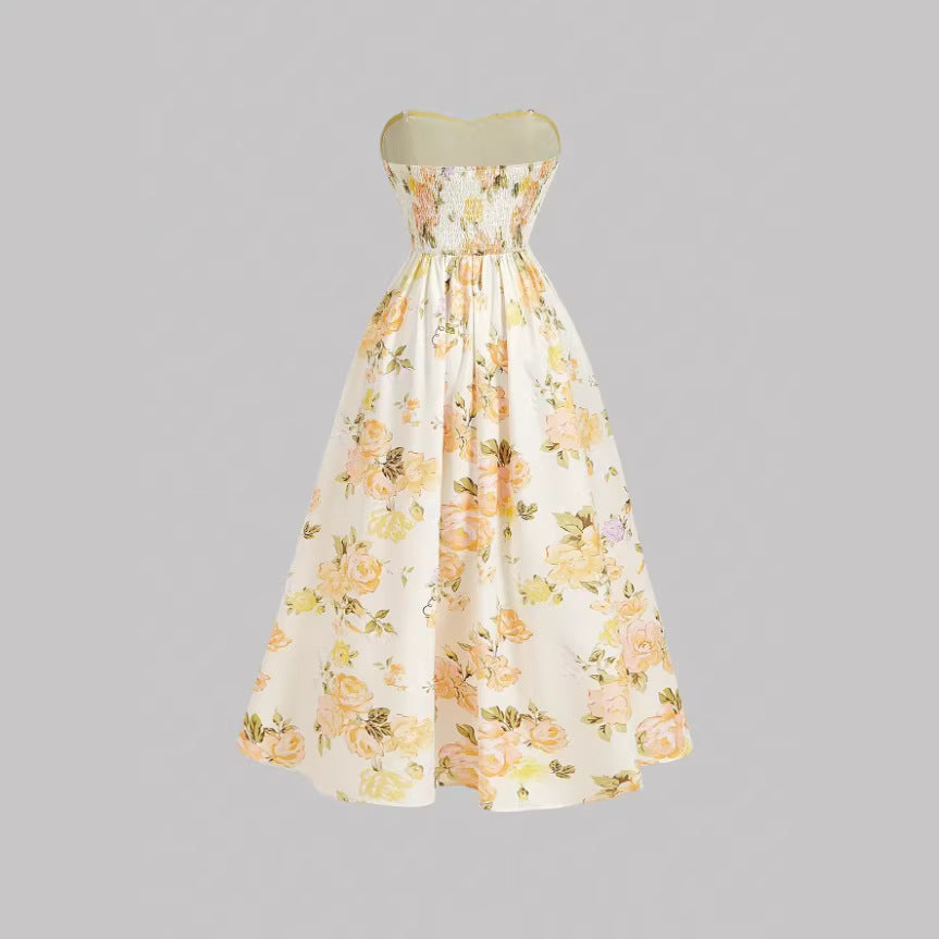Sleeveless printed dress