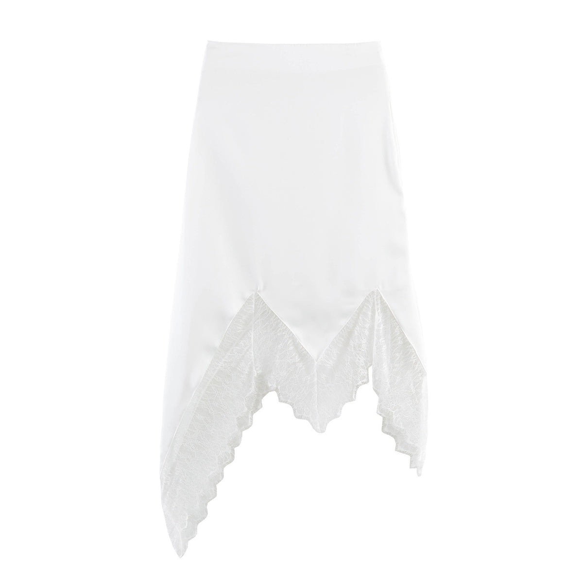 Lace patchwork irregular skirt