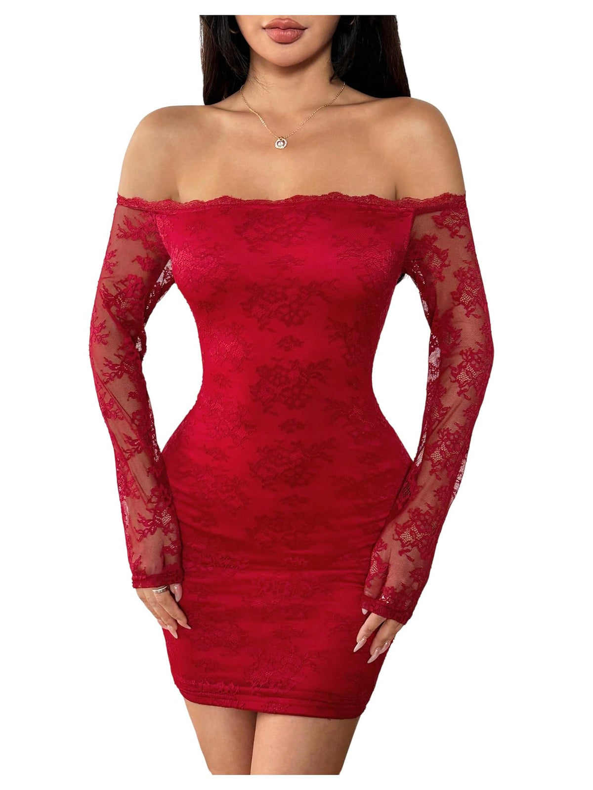 GORGLITTER Women's Lace Mini Y2K Club Birthday Sexy Party Going Out Dresses