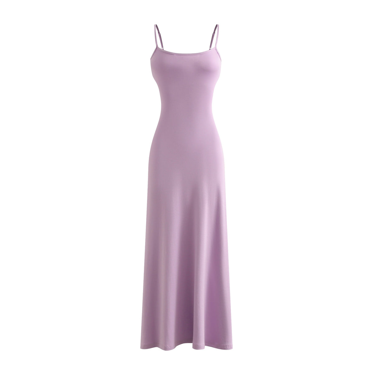Sexy Knit Strap Long Dress for Women, Summer Crop Top Bodycon Dress, Fitted Slimming Floor-Length Skirt