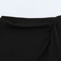 Spicy girl's minimalist and versatile asymmetrical short skirt