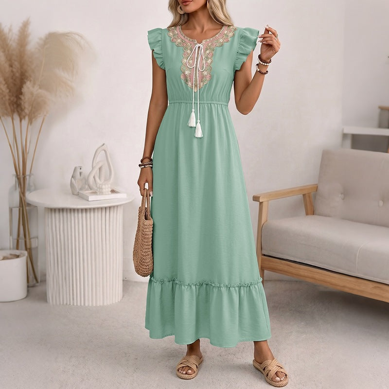 Tassel style long skirt
