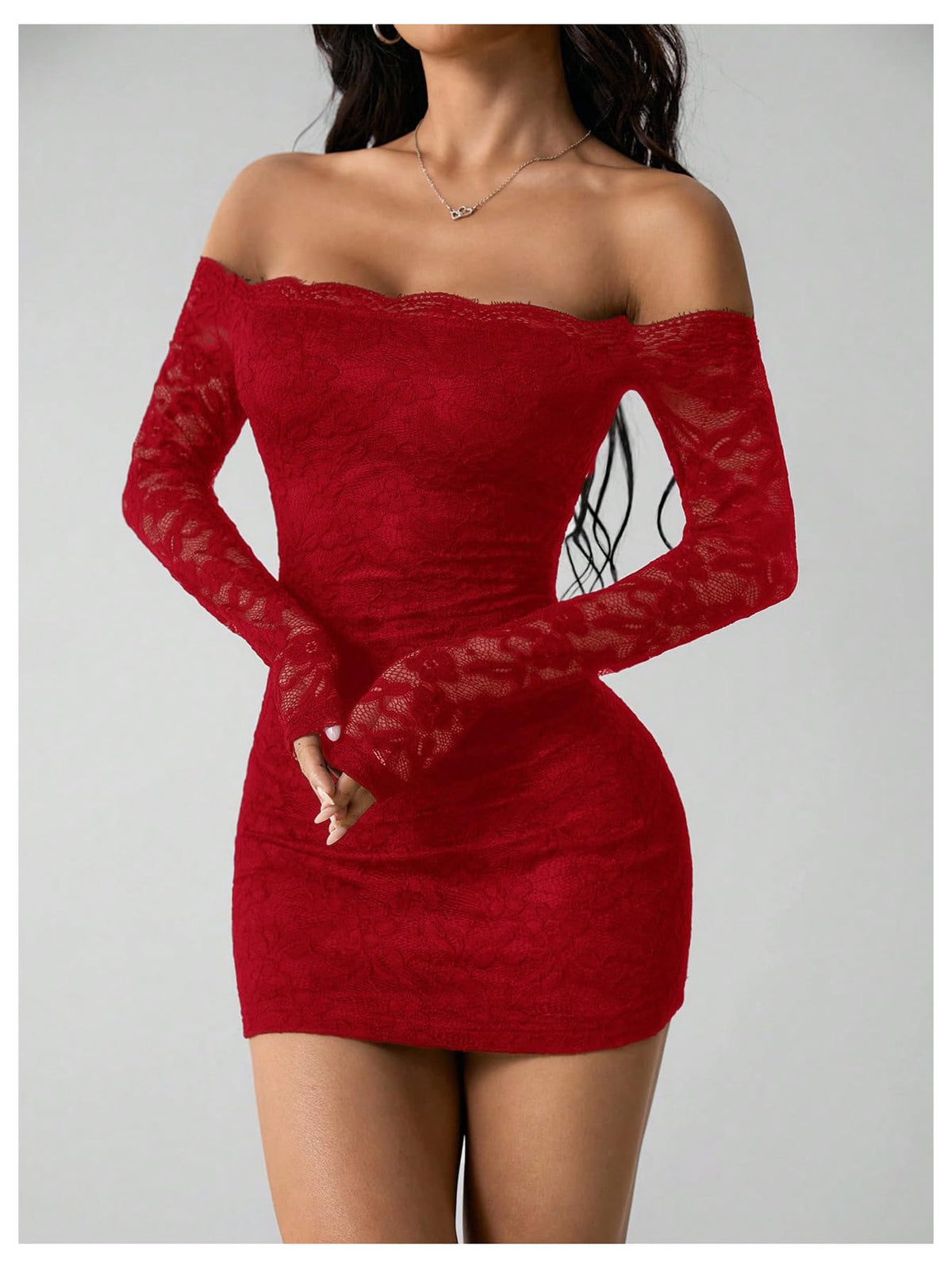 GORGLITTER Women's Lace Mini Y2K Club Birthday Sexy Party Going Out Dresses