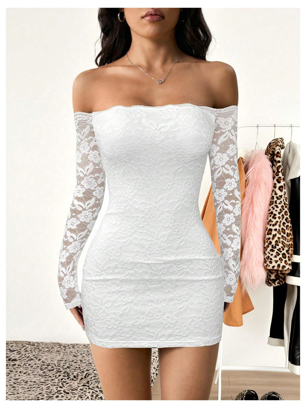 GORGLITTER Women's Lace Mini Y2K Club Birthday Sexy Party Going Out Dresses