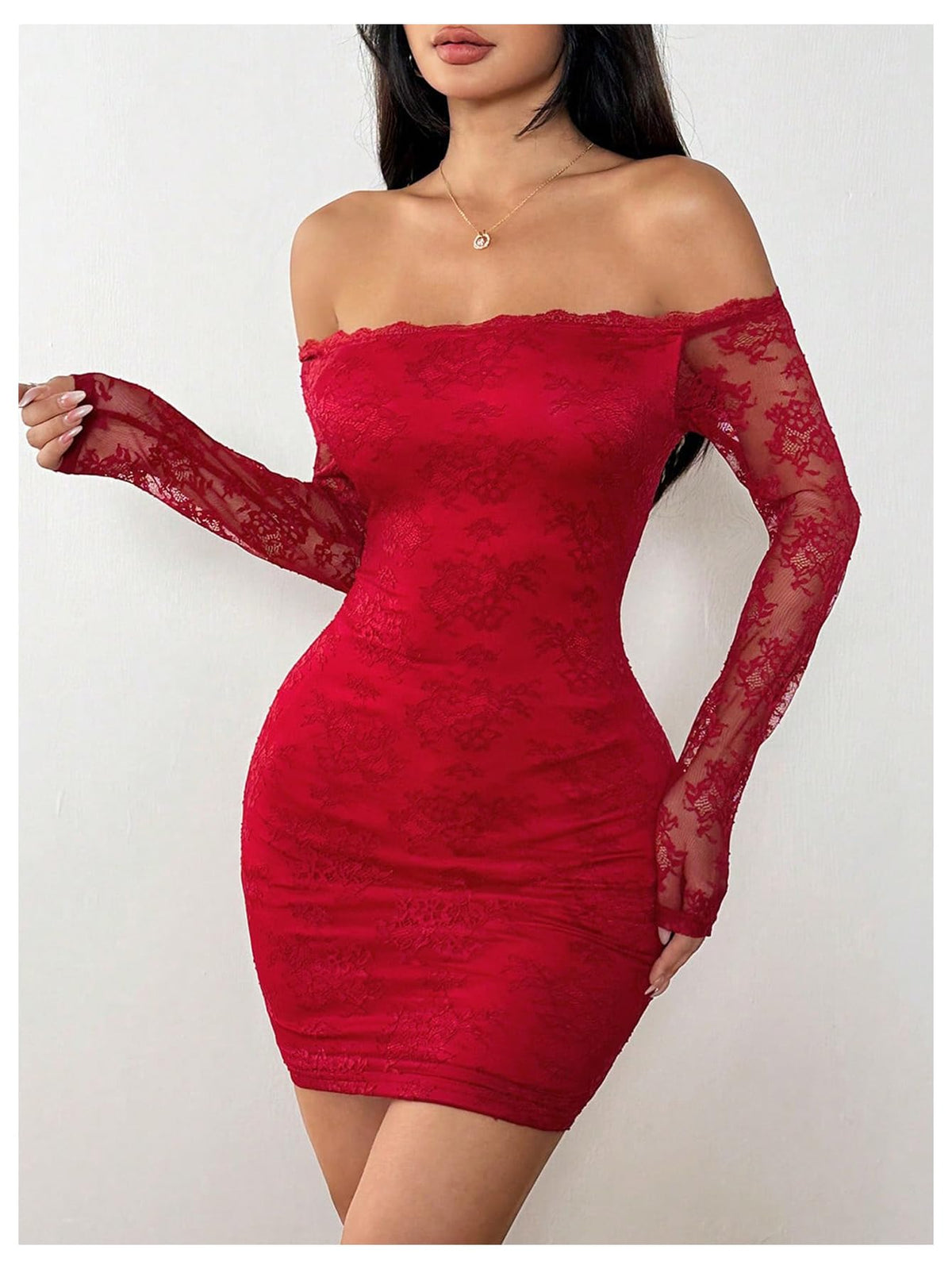 GORGLITTER Women's Lace Mini Y2K Club Birthday Sexy Party Going Out Dresses