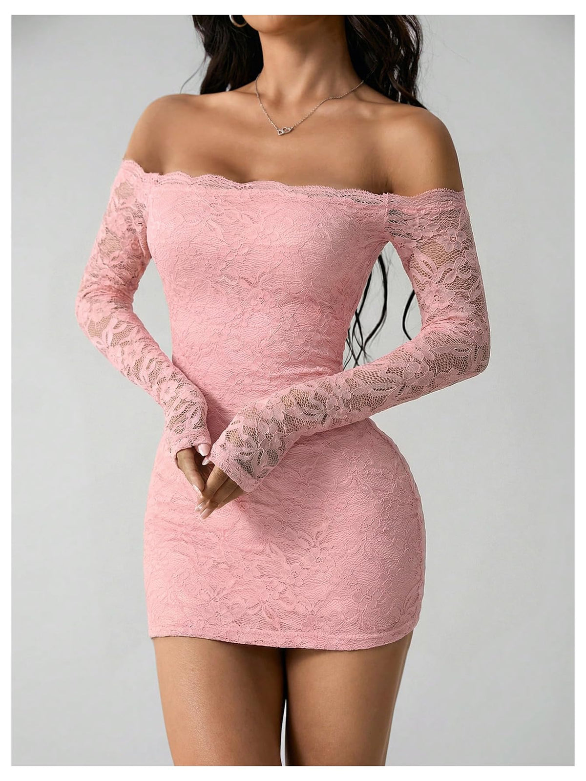 GORGLITTER Women's Lace Mini Y2K Club Birthday Sexy Party Going Out Dresses