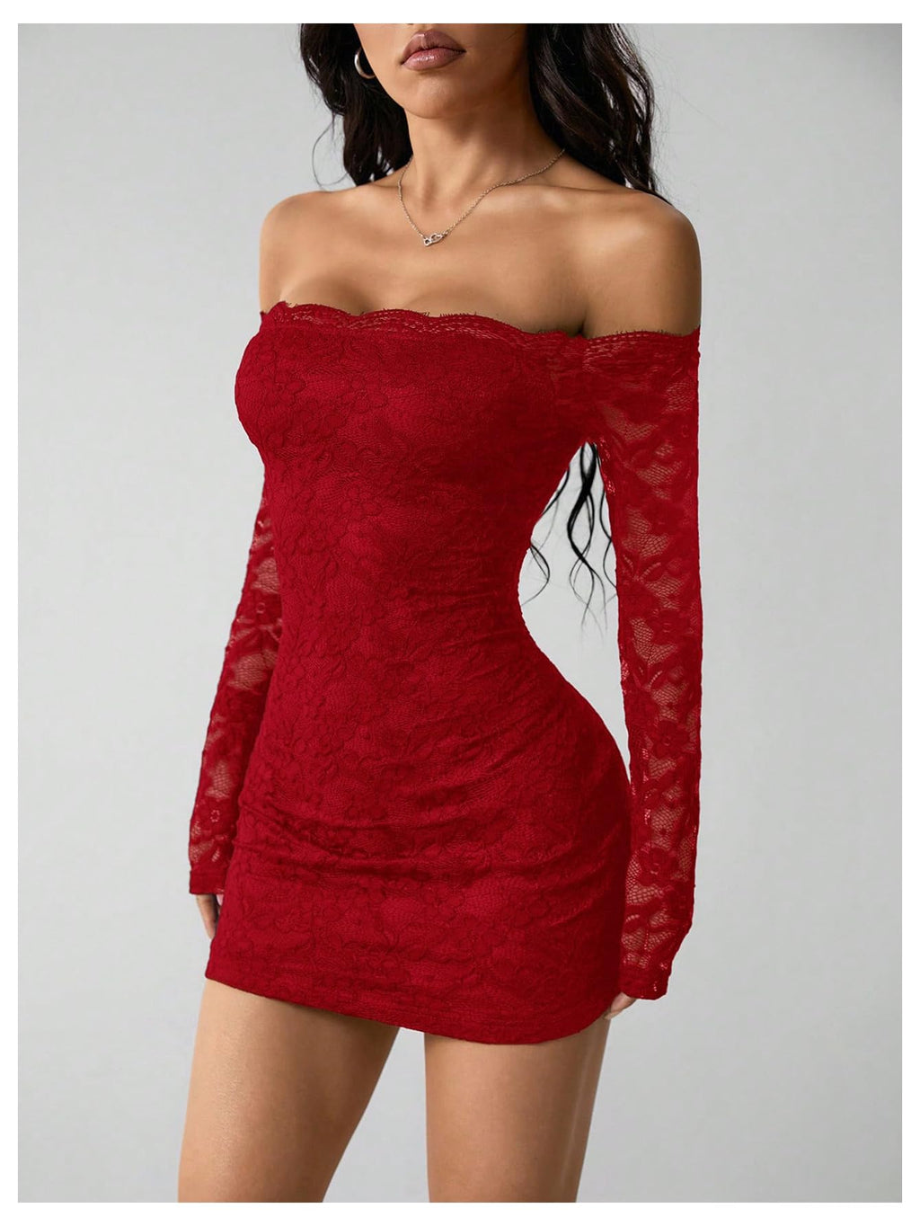 GORGLITTER Women's Lace Mini Y2K Club Birthday Sexy Party Going Out Dresses