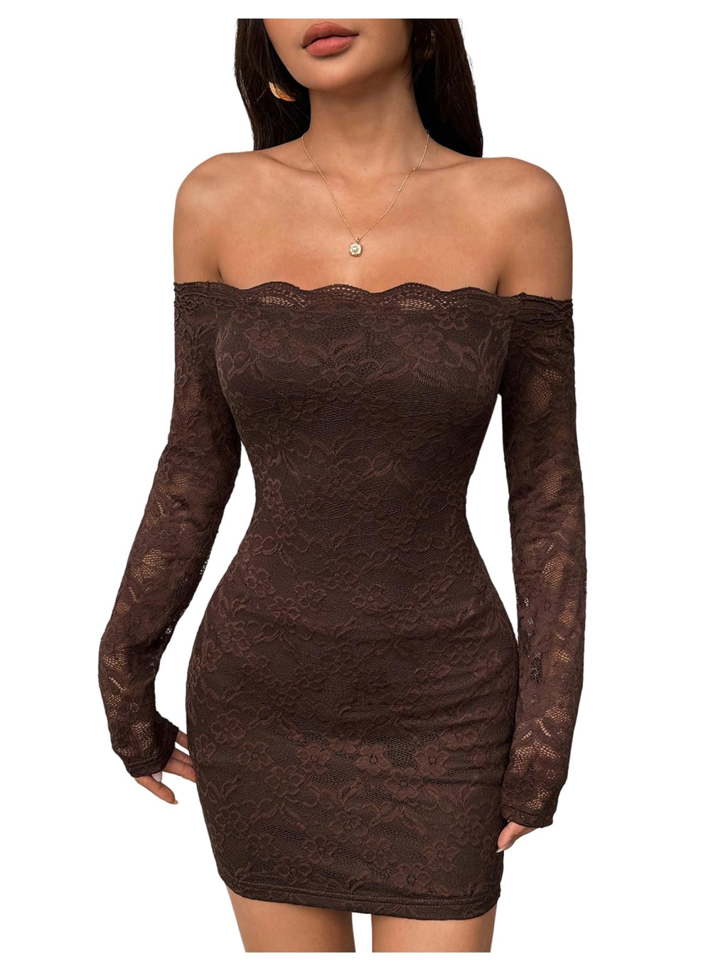 GORGLITTER Women's Lace Mini Y2K Club Birthday Sexy Party Going Out Dresses