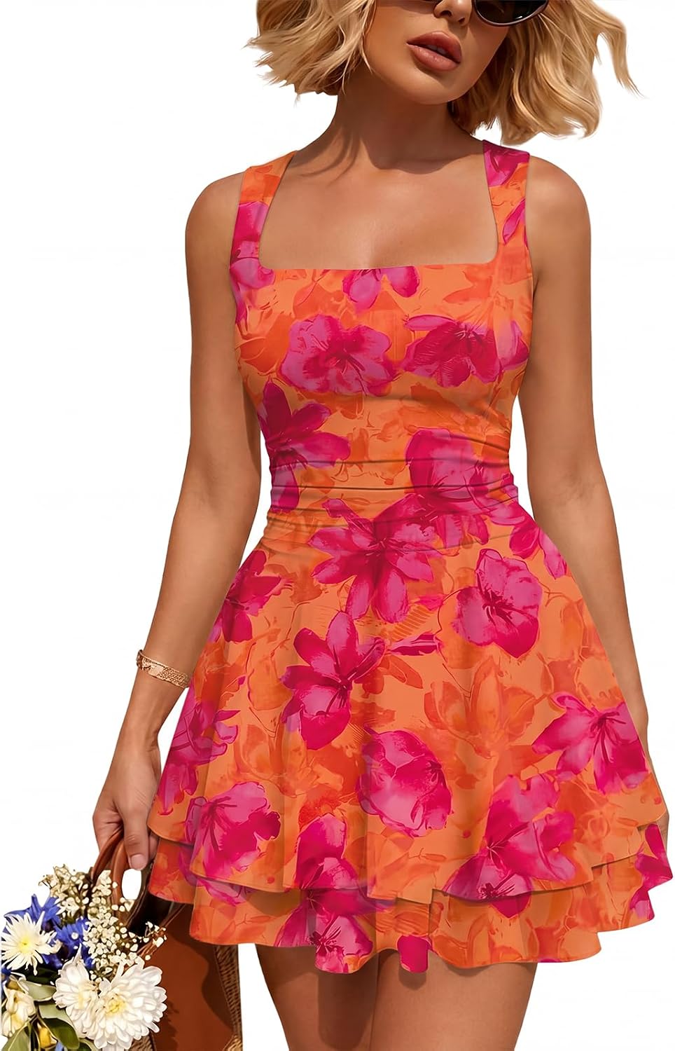 Trendy Queen Women Mini Summer Party Homecoming Beach Vacation Sun Dresses