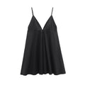 Hot girl V-neck sexy backless camisole dress