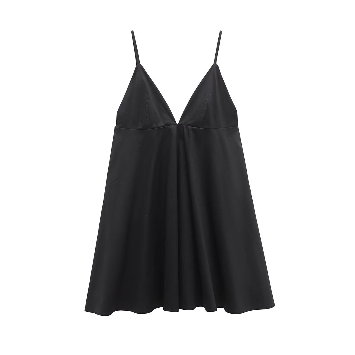 Hot girl V-neck sexy backless camisole dress