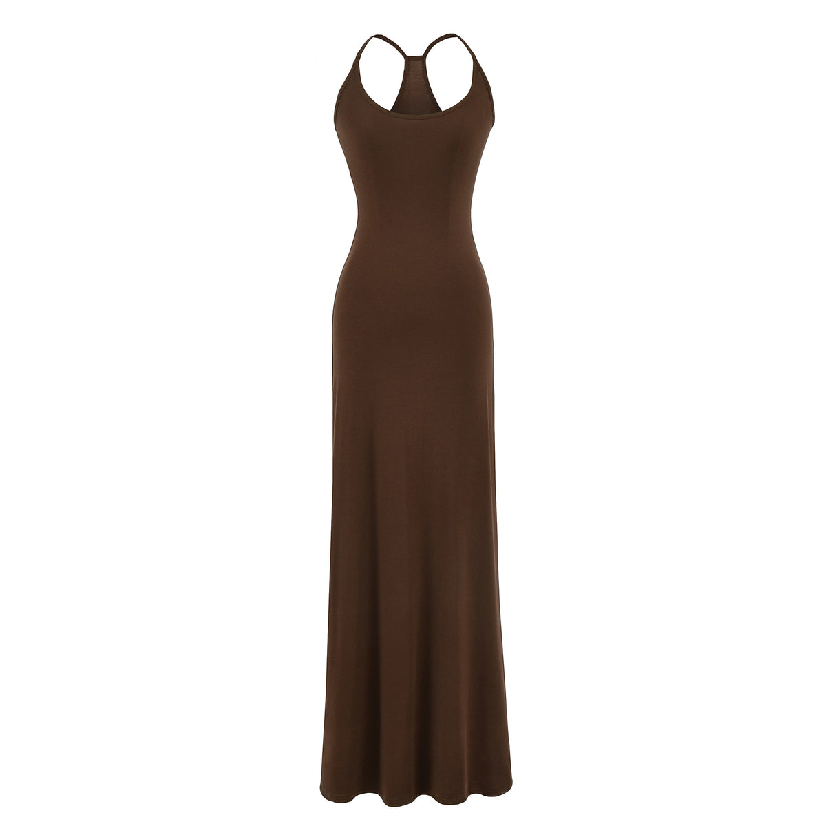 Fitted Bodycon Skirt for Women Summer Sexy U-Neck Backless Flowy Dress Long Dress