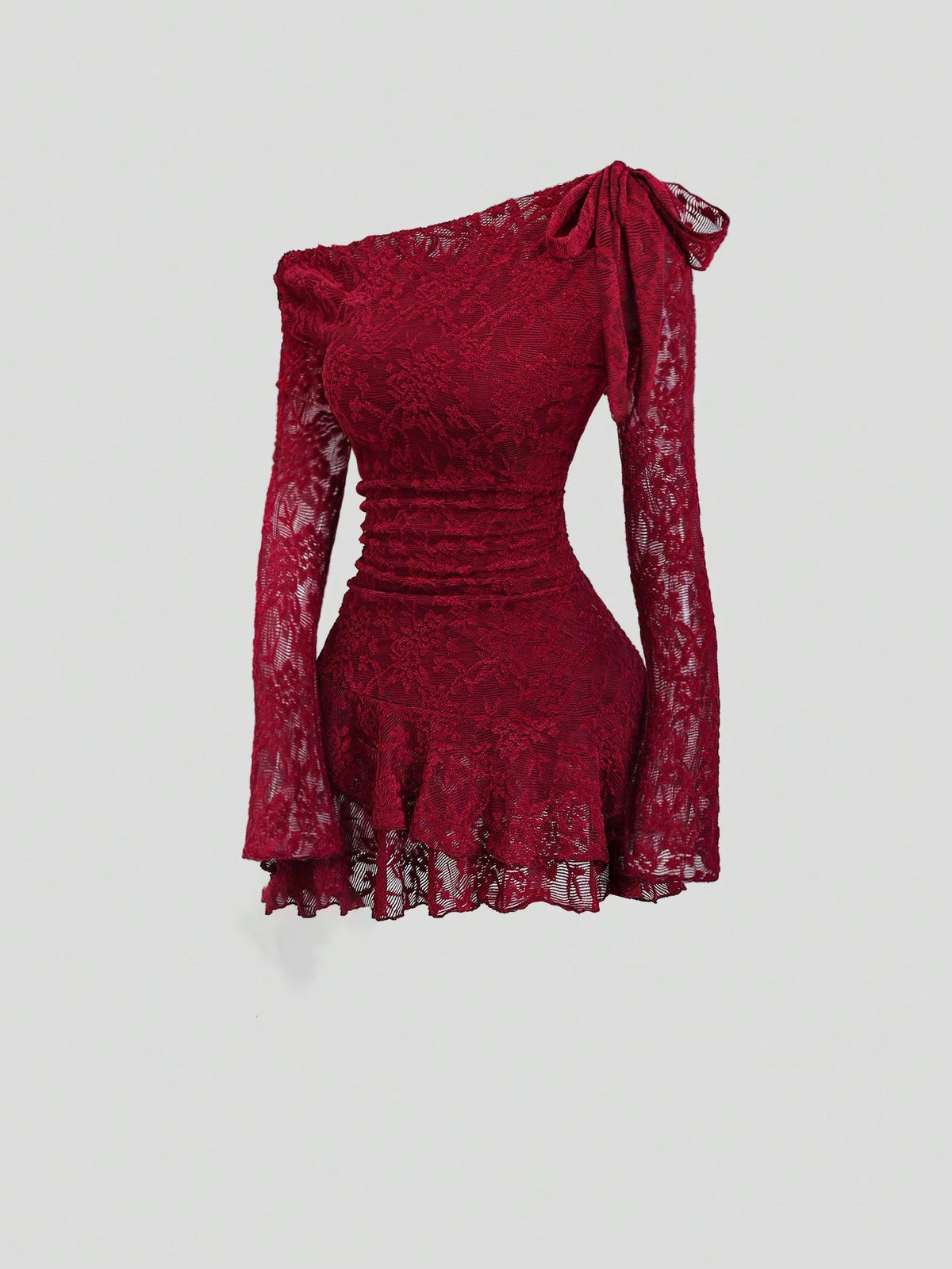 Long sleeved slim fit short dress