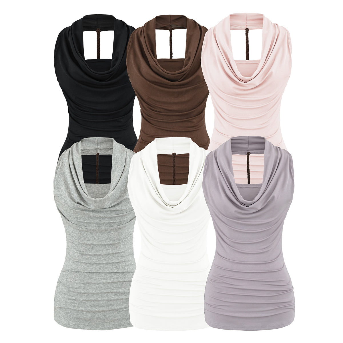 Elegant Tencel Off-Shoulder Halter Top for Women,Sleeveless Outerwear