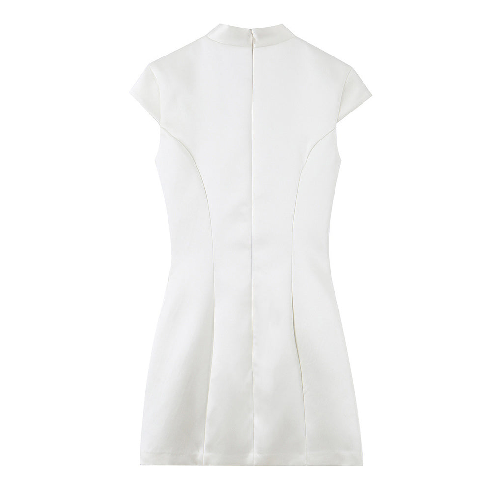 Elegant silk rope knot dress