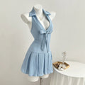 V-neck sleeveless dress