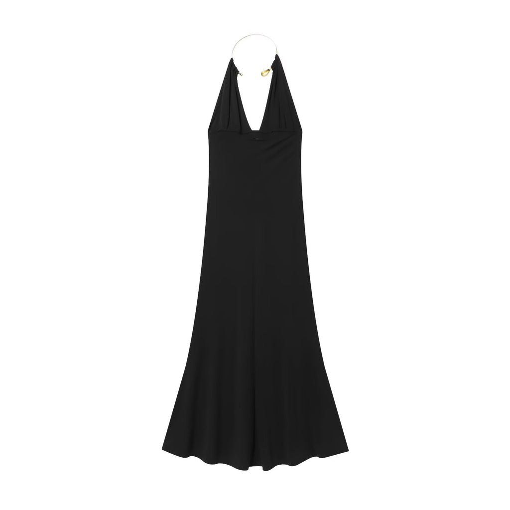 Hanging neck and tied neck women's dress