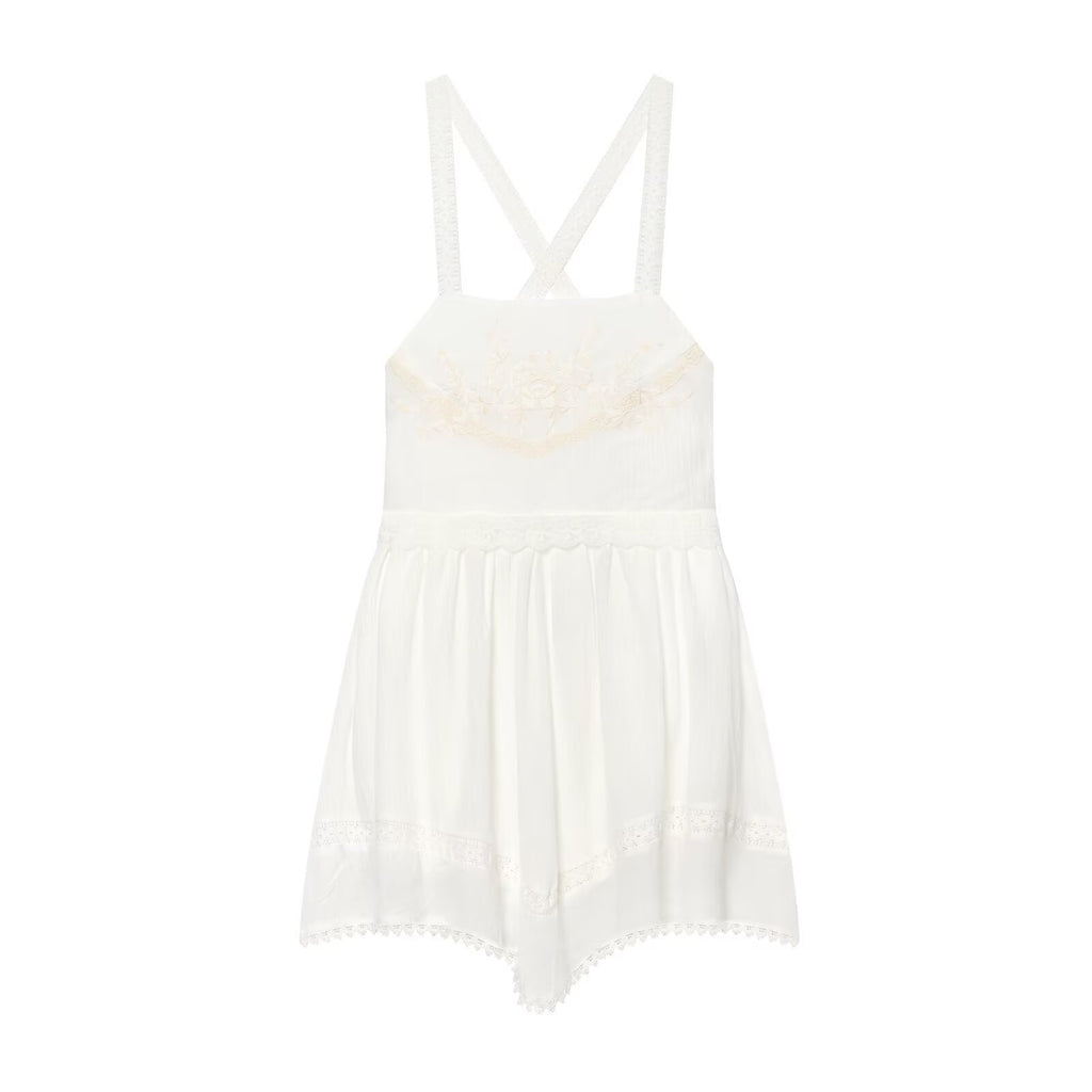 Spicy girl chiffon embroidered mini dress
