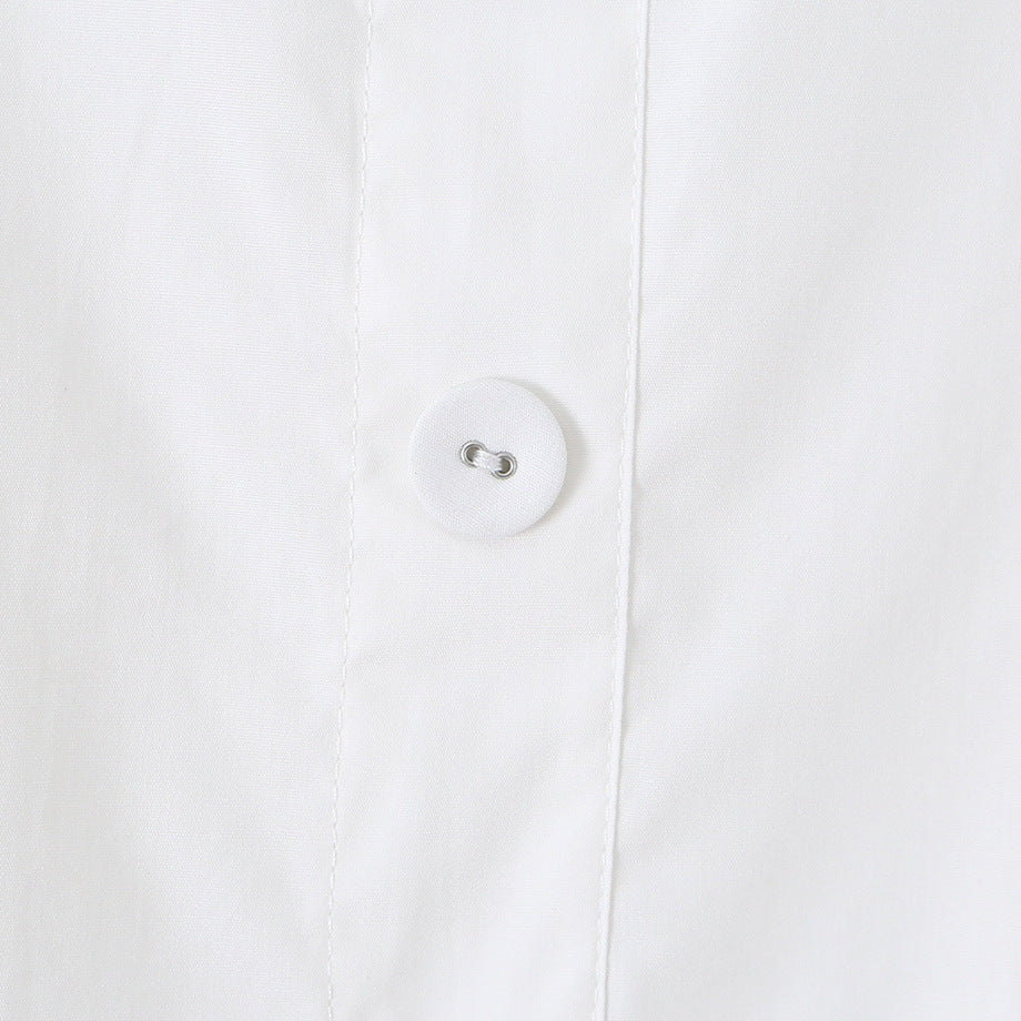 Vintage style neck button up mid length dress