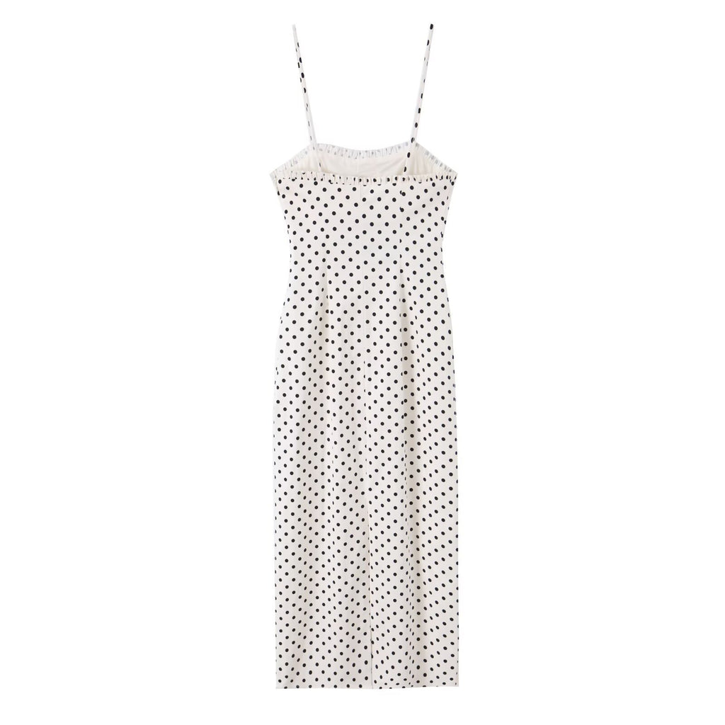 Tight corset style polka dot dress