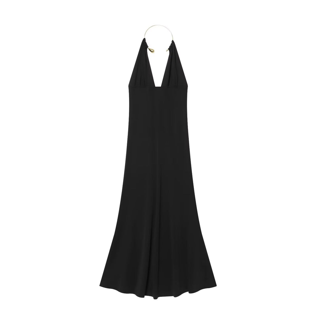 Hanging neck and tied neck women's dress