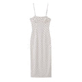 Tight corset style polka dot dress
