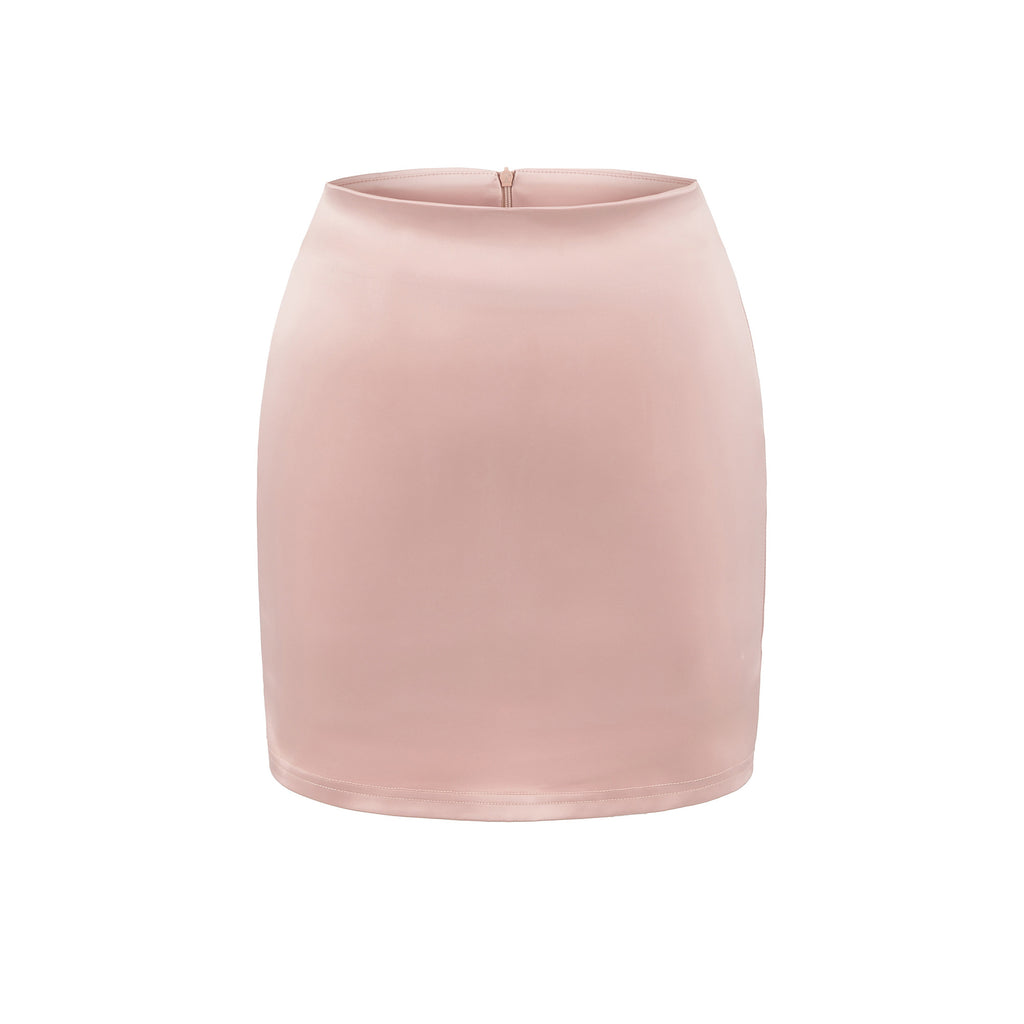 Sexy A-line Satin Mini Skirt Women Summer High Waist Bodycon Shorts Casual Slim Fit Skirt