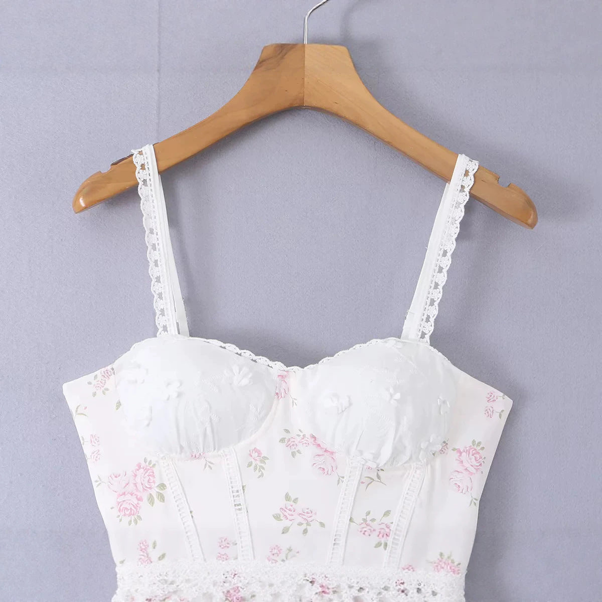 Floral Strapless Dress with Ruched Waist, Slim Fit A-Line Sleeveless Mini Dress Stylish Casual Dress
