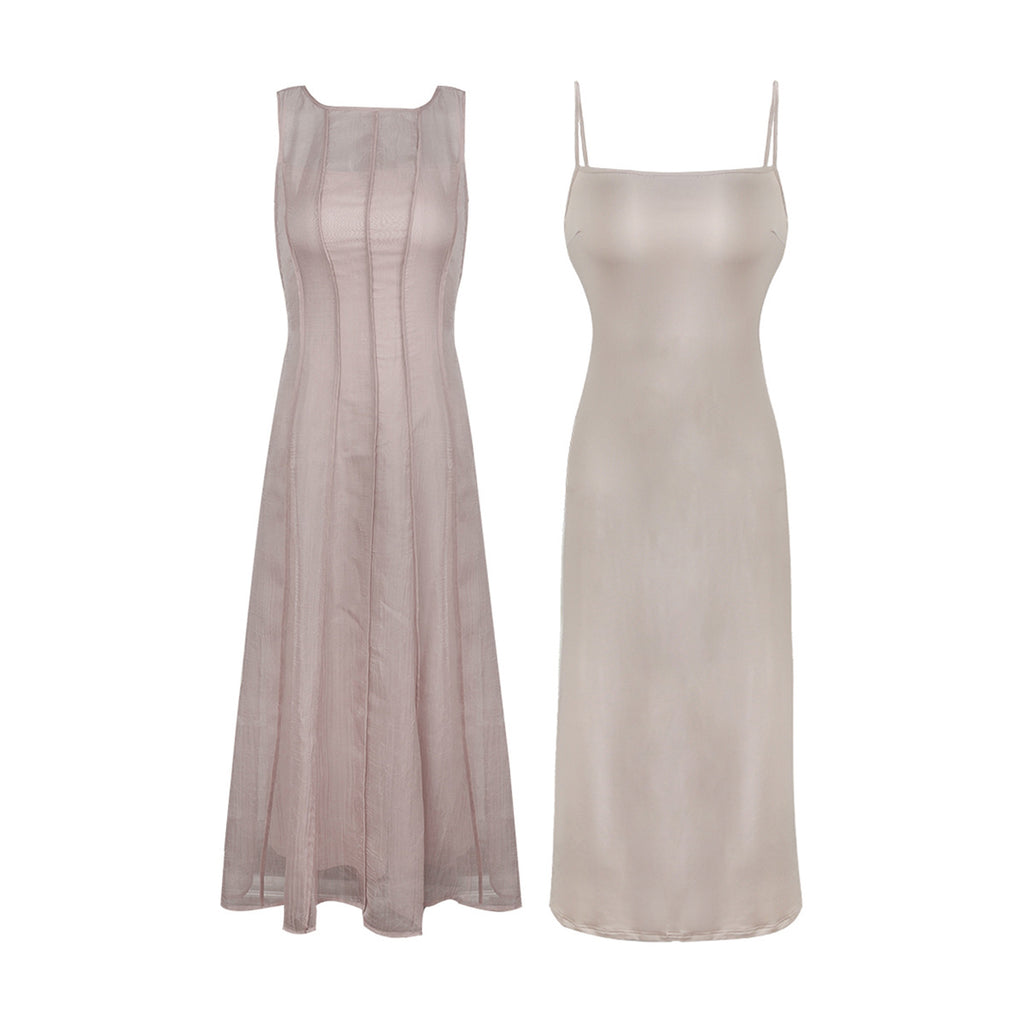 Elegant Pleated Chiffon Dress for Women Flowy Long Strapless Dress, Casual Office Style