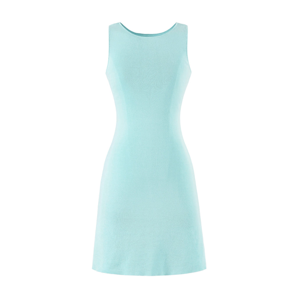 Tencel One-Shoulder Backless Fitted Dress with Waist Cinching, Bodycon Mini Dress for Women, Summer